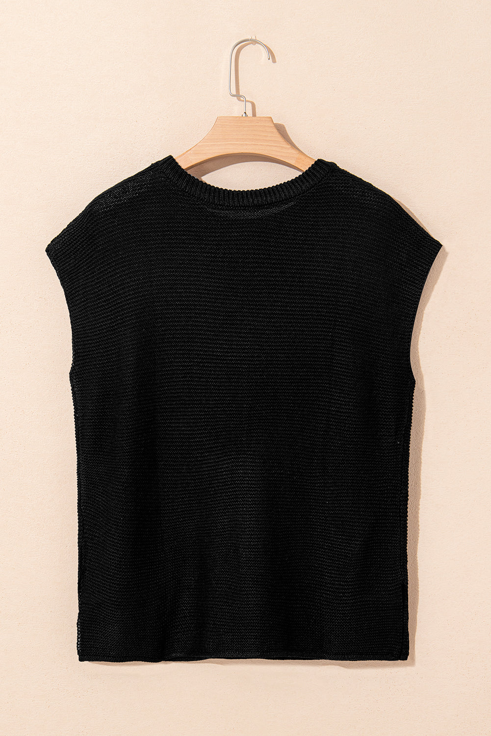Solid Side Slit Sweater Tee