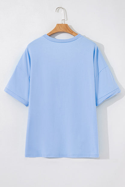 Loose Half Sleeve Hi Low Hem T-Shirt