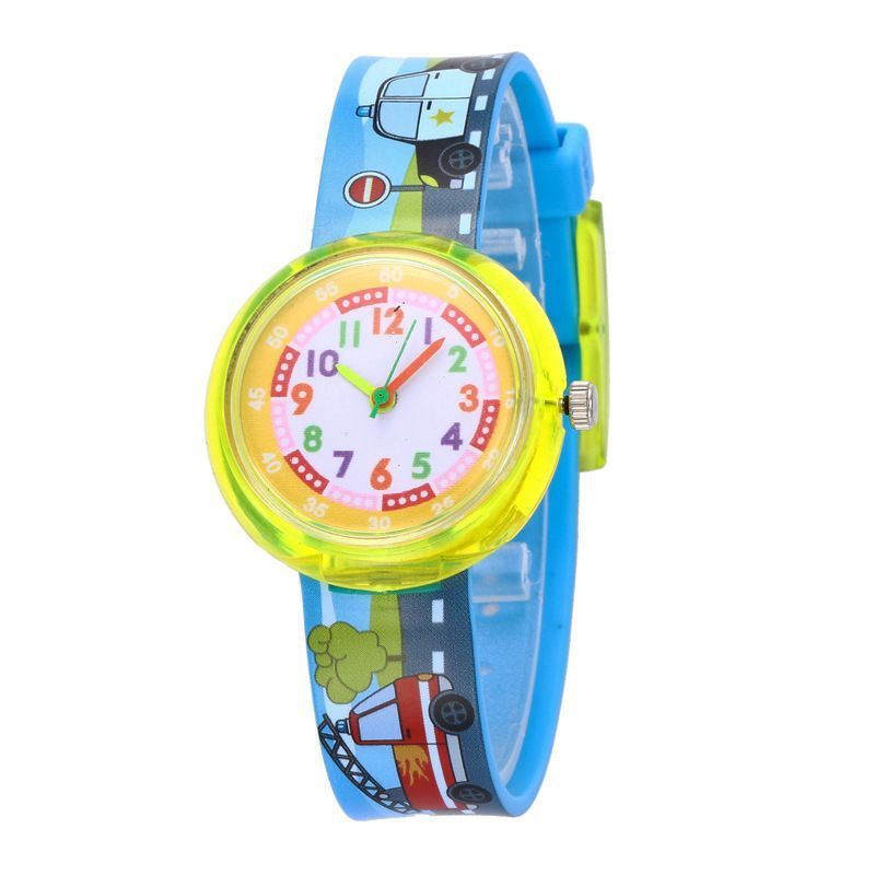Cute Cartoon Transparent Silicone Children's Watch