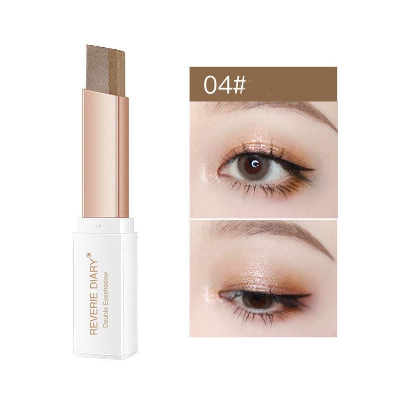 Lazy Eyeshadow Stick: Gradient Shimmer, Double Color, Waterproof