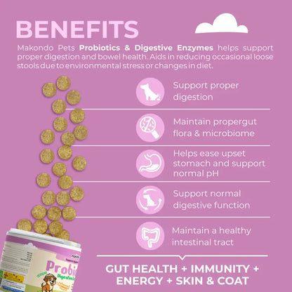 Dog Probiotics Digestive Enzymes - 120 Soft Chews