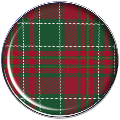 16G 1/4 Christmas Red Green Plaid Tragus Cartilage Earring