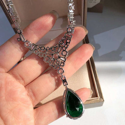 Emerald Moissan Necklace