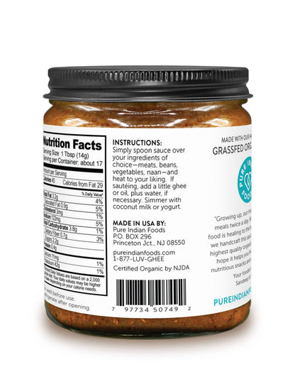 Madras Curry Simmer Sauce, Organic