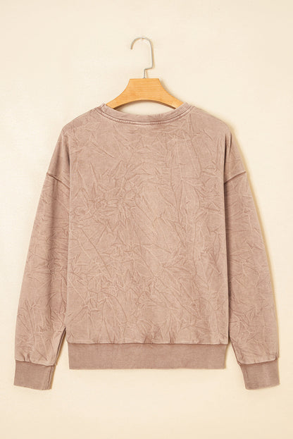 SAVED BY GRACE Embroidered Mineral Wash Sweatshirt