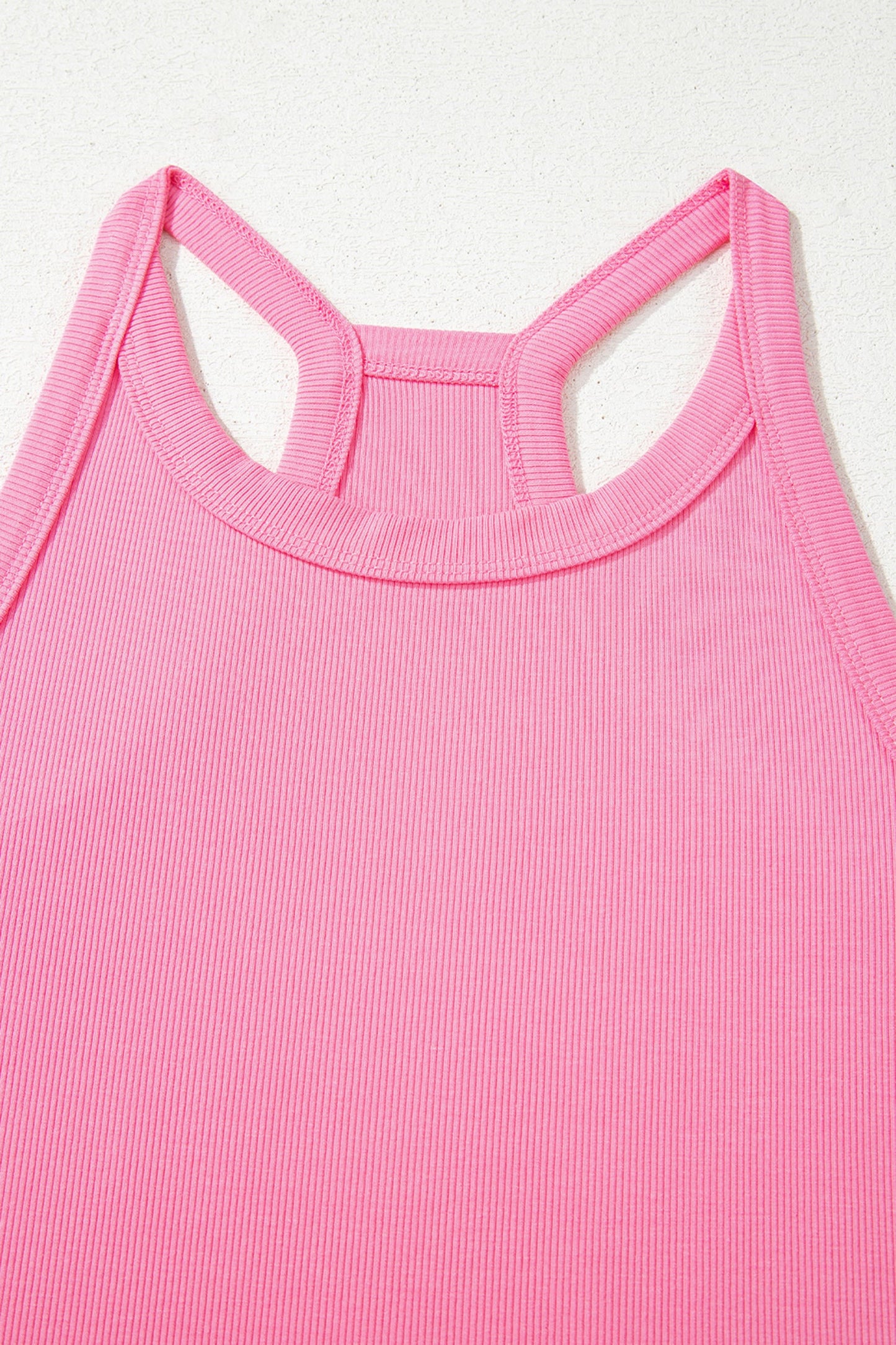 Slim Ribbed Tank Top and Sweatpants Set