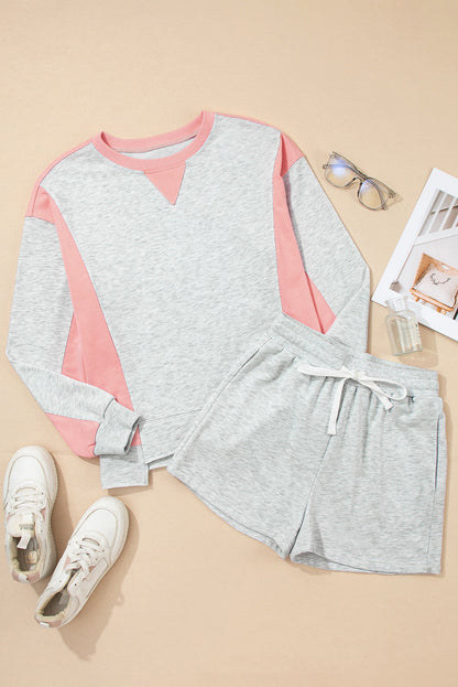 Colorblock Top and Shorts Set