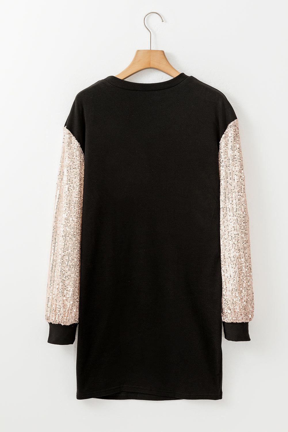 Valentine Sequin Patchwork Puff Sleeve Mini Dress