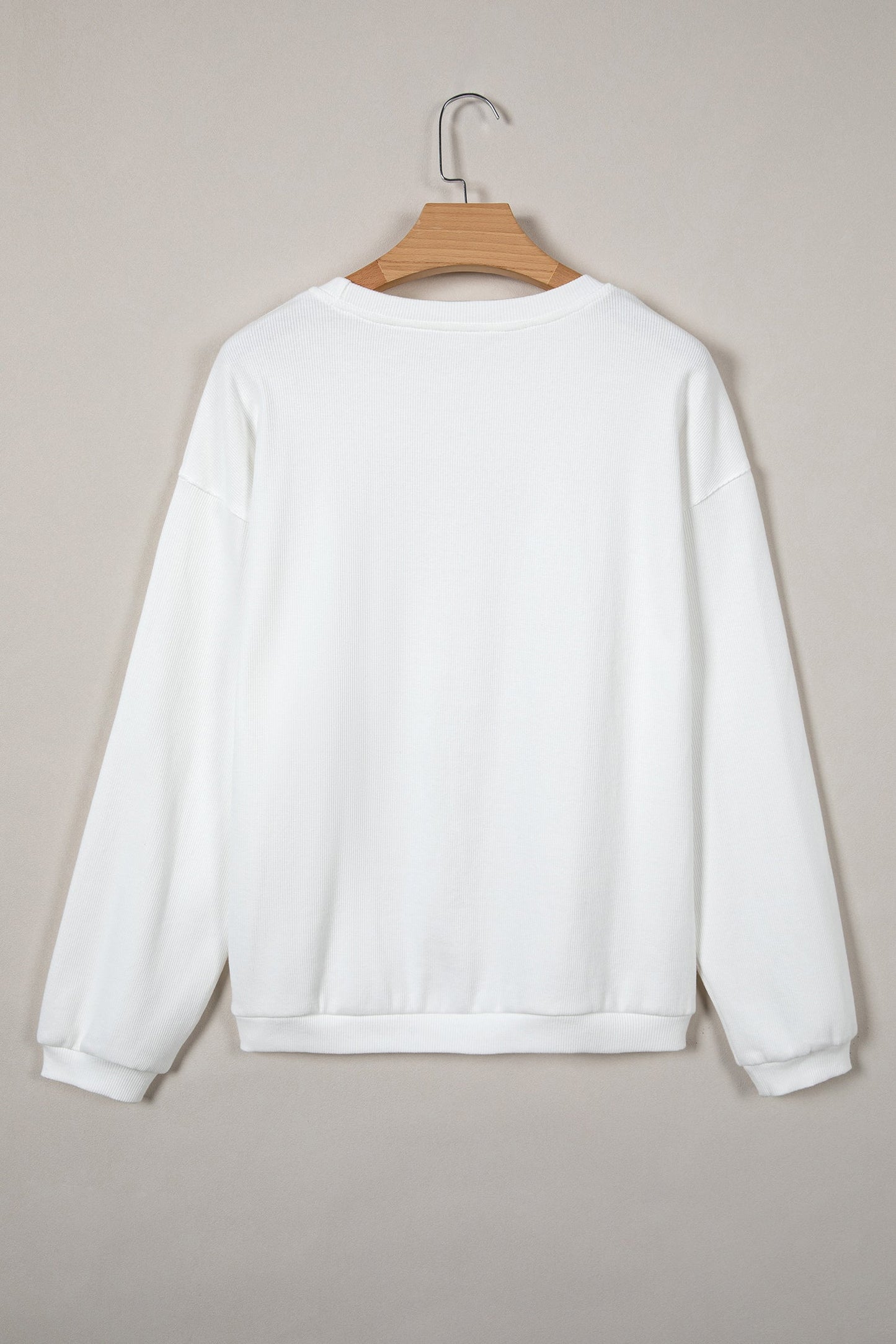 Drop Shoulder Sweatshirt with 3D Heart Detail
