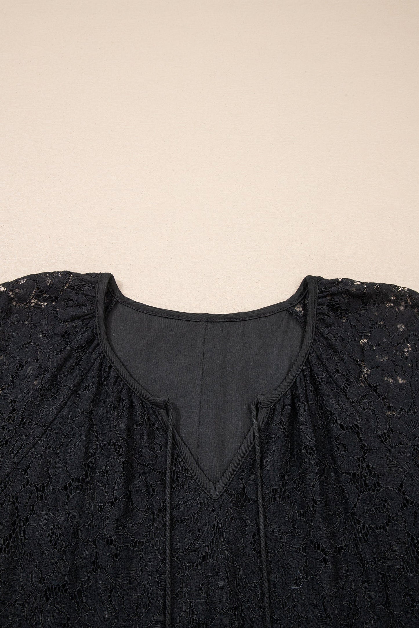 Floral Lace Overlay Tassel Tie Maxi Dress