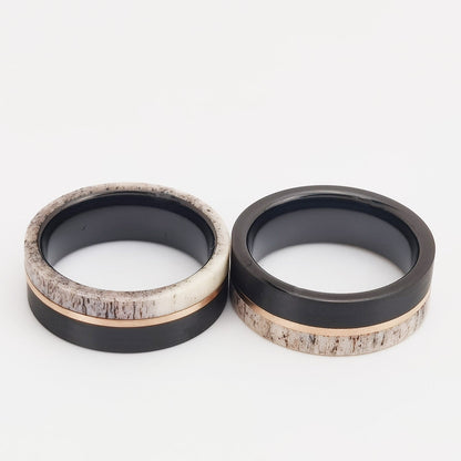 Men's Flat Tungsten Gold Ring