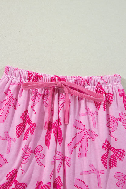 Valentine Bow Shirt and Shorts Pajamas Set
