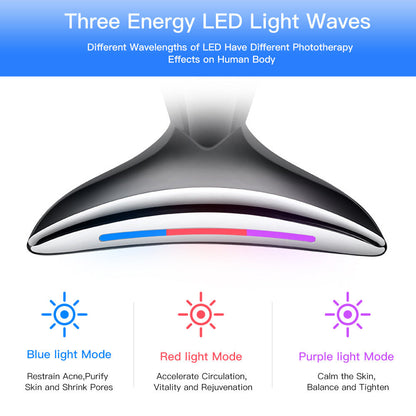 Neck Face Beauty Device LED Photon Therapy