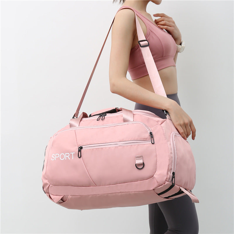 Waterproof Oxford Gym Shoulder Bag with Shoes Compartment