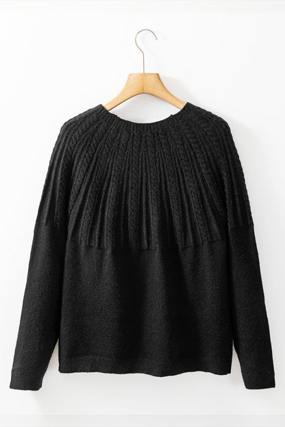 Textured Knit Button-Up Long Sleeve Sweater Cardigan