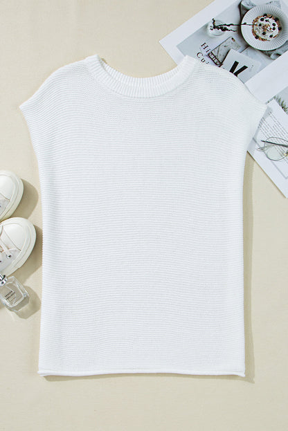 Solid Side Slit Sweater Tee