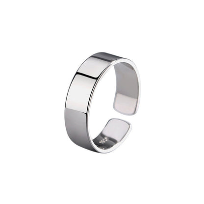Korean Style Simple Graceful Glossy Unisex Open Ring
