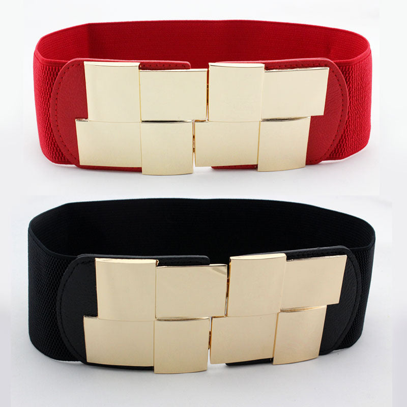 Metal Buckle Elastic Waistband