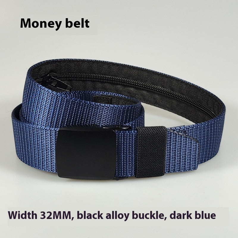 Black Nylon Women's Outdoor Security Belt