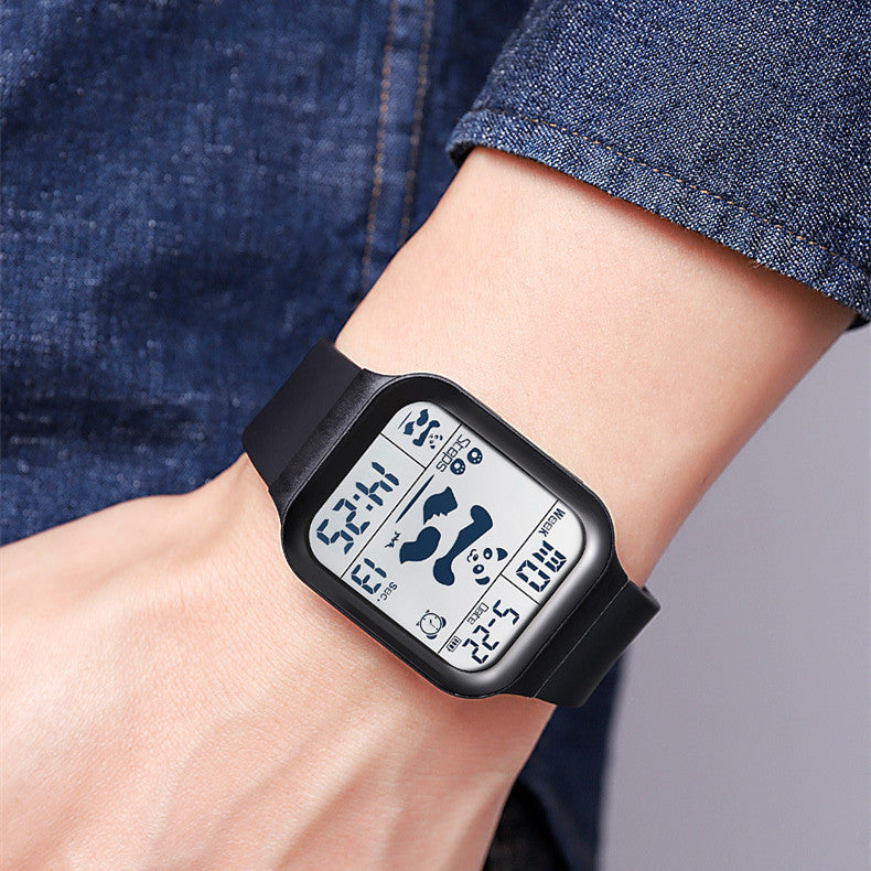 Square Polychrome Panda Sports Watch