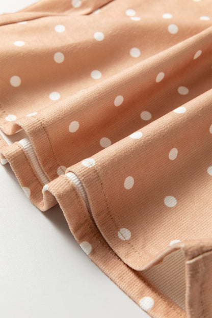 Polka Dot Drawstring Wide-Leg Pants
