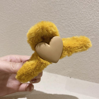 Korea Dongdaemun Love Plush Grab Clip