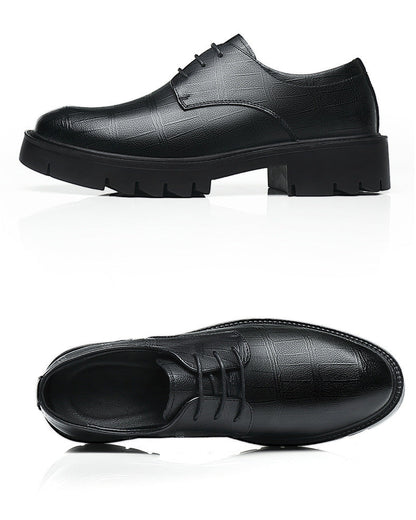 Men's Inner Height Increasing Business Casual Leather Shoes