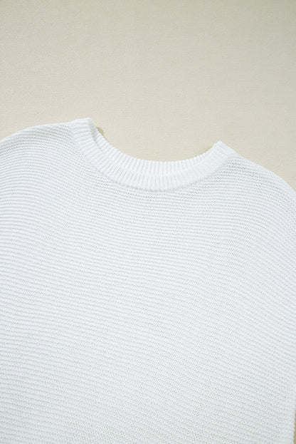 Solid Side Slit Sweater Tee