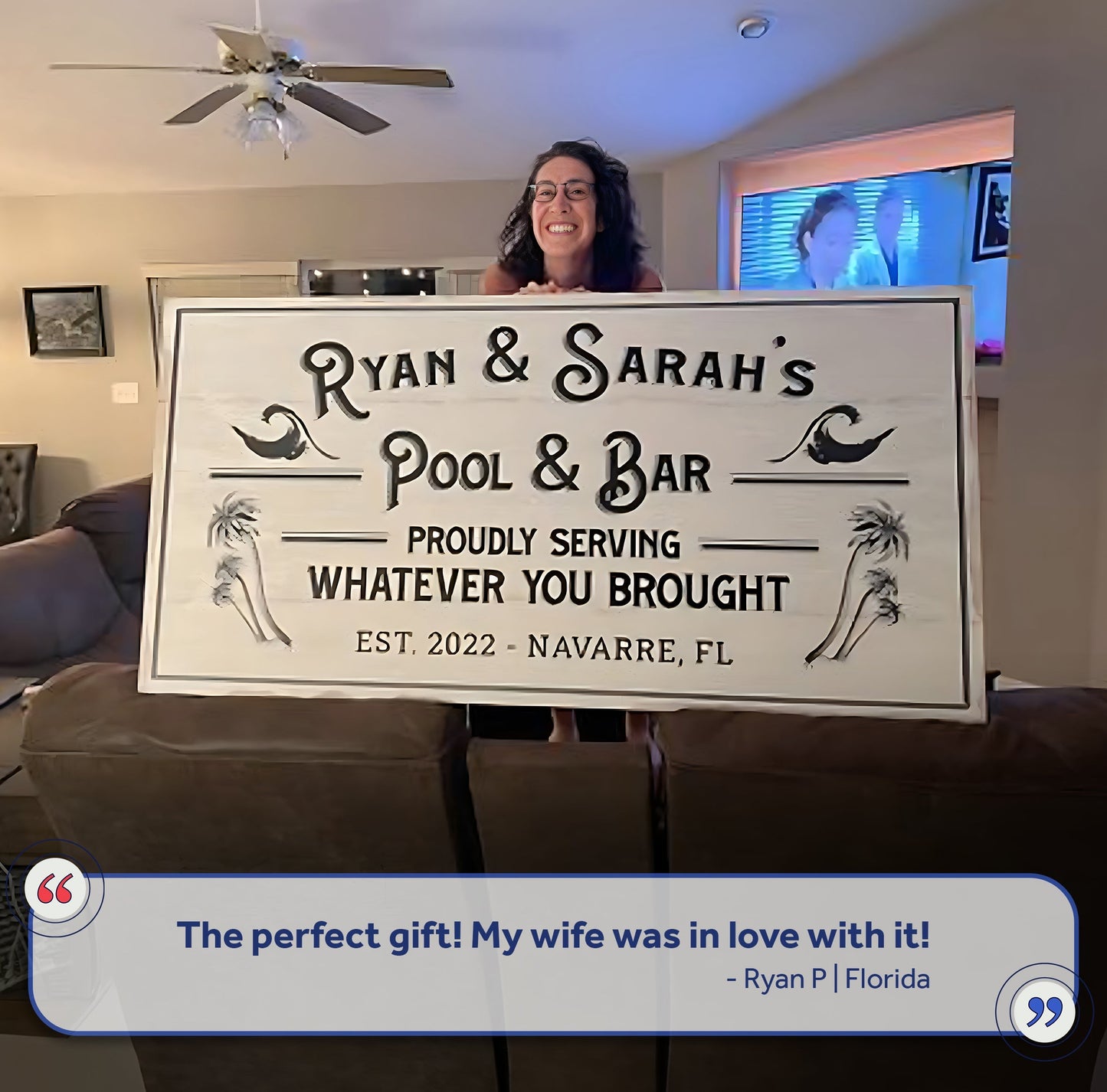 Personalized Rustic Pool Sign