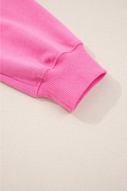 Solid Collared Top and Central Seam Pants Set