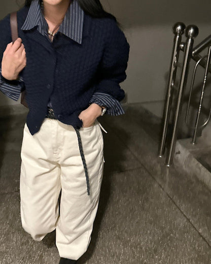 Retro Short Sweater Cardigan Women's Knitting Coat