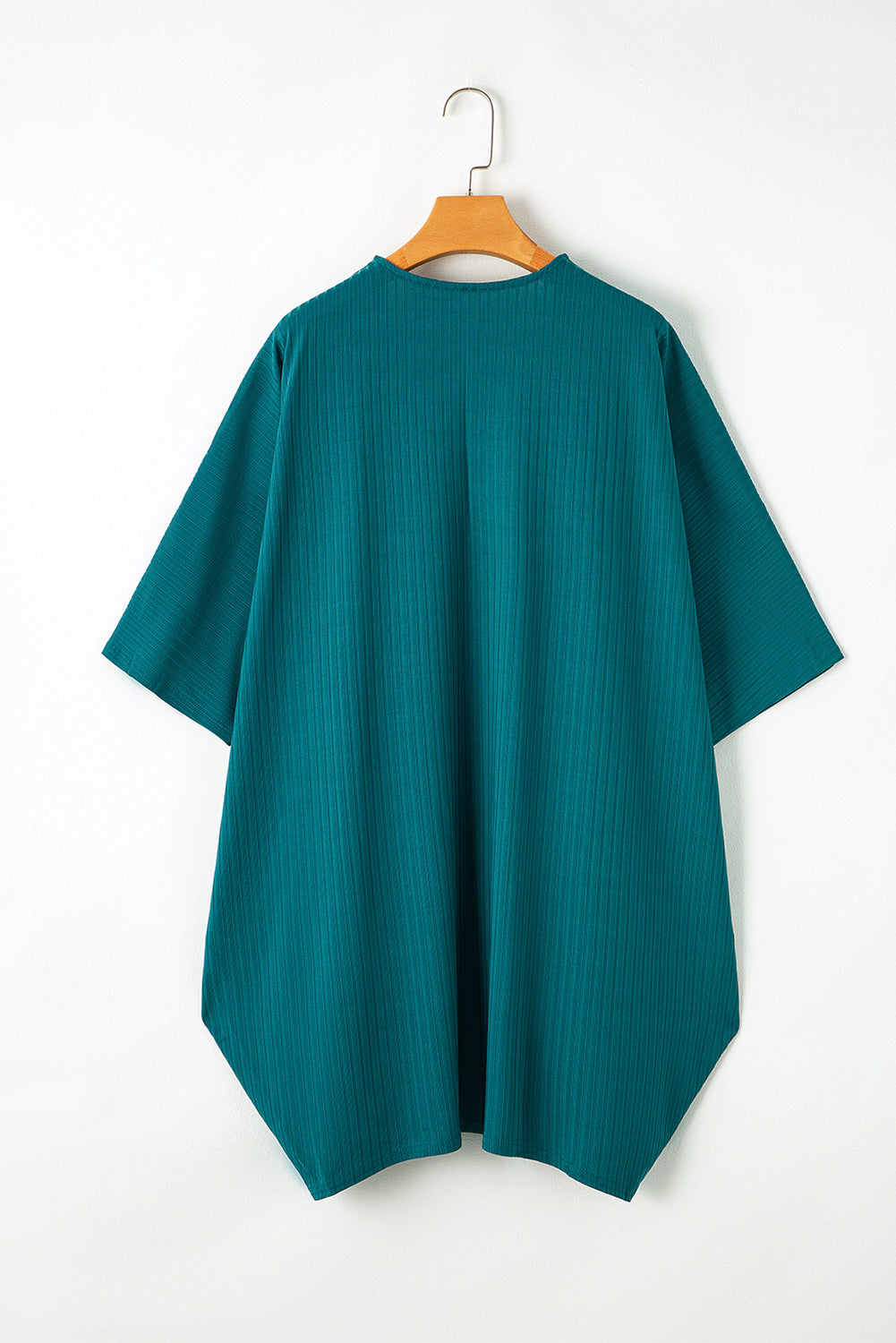 Plus Size Shimmer Ribbed Knit Open-Front Cardigan