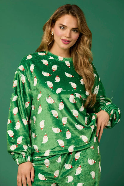 2024 Women's Santa Flannel Pajama Set