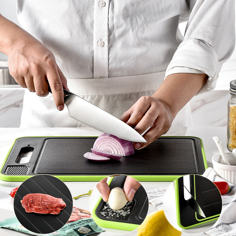 Double-Sided Cutting Board with Knife Sharpener