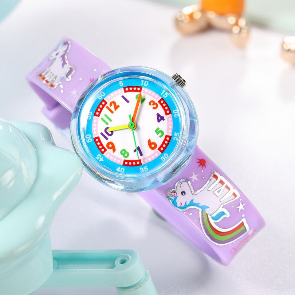 Cute Cartoon Transparent Silicone Children's Watch