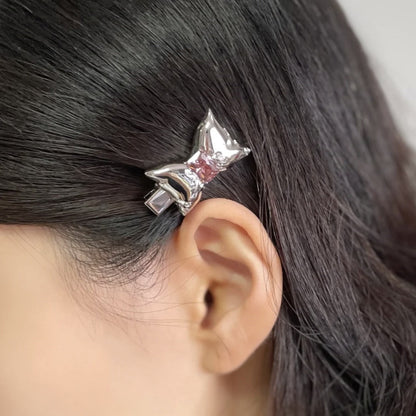 Daydream Pillow Bowknot Diamond Metal Hairpin