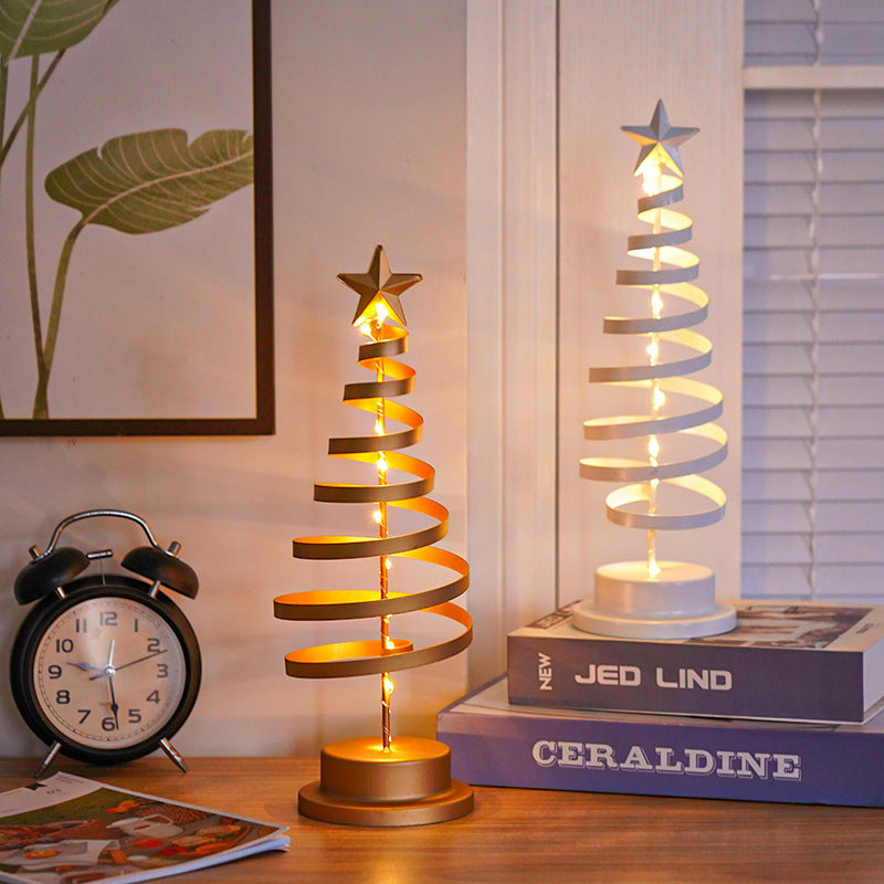 LED Spiral Christmas Tree Desk Lamp Decor