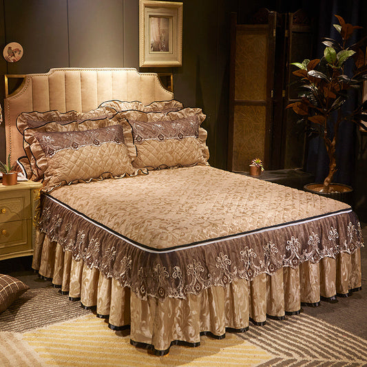 Detachable Skirt Non Slip Bed Cover Dustproof