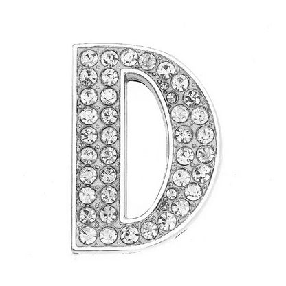 Chrome White Diamond Letters Pet Collar Beads