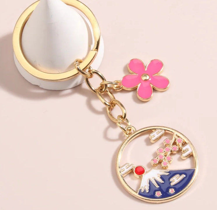 Miyazaki Sakura Mountain Keychain Pendant