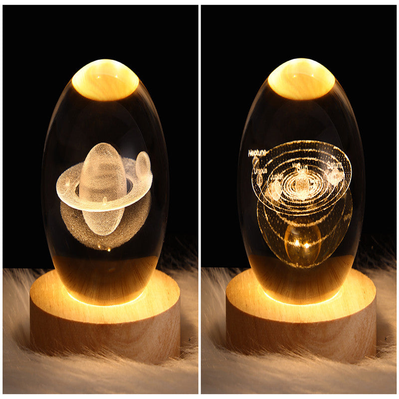 LED Galaxy Crystal Ball 3D Moon Lamp