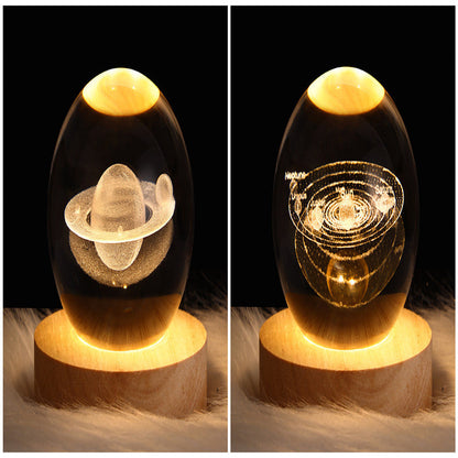 LED Galaxy Crystal Ball 3D Moon Lamp