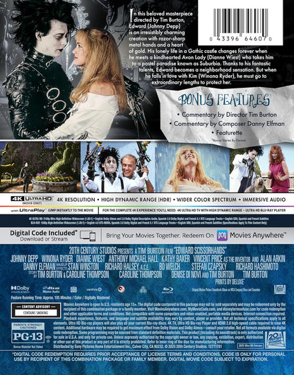 Edward Scissorhands - Limited Edition Steelbook (4K Ultra HD + Blu-ray + Digital)