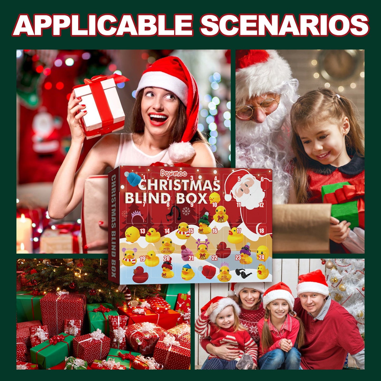 24 Days Christmas Advent Calendar, Ducks Bath Toy