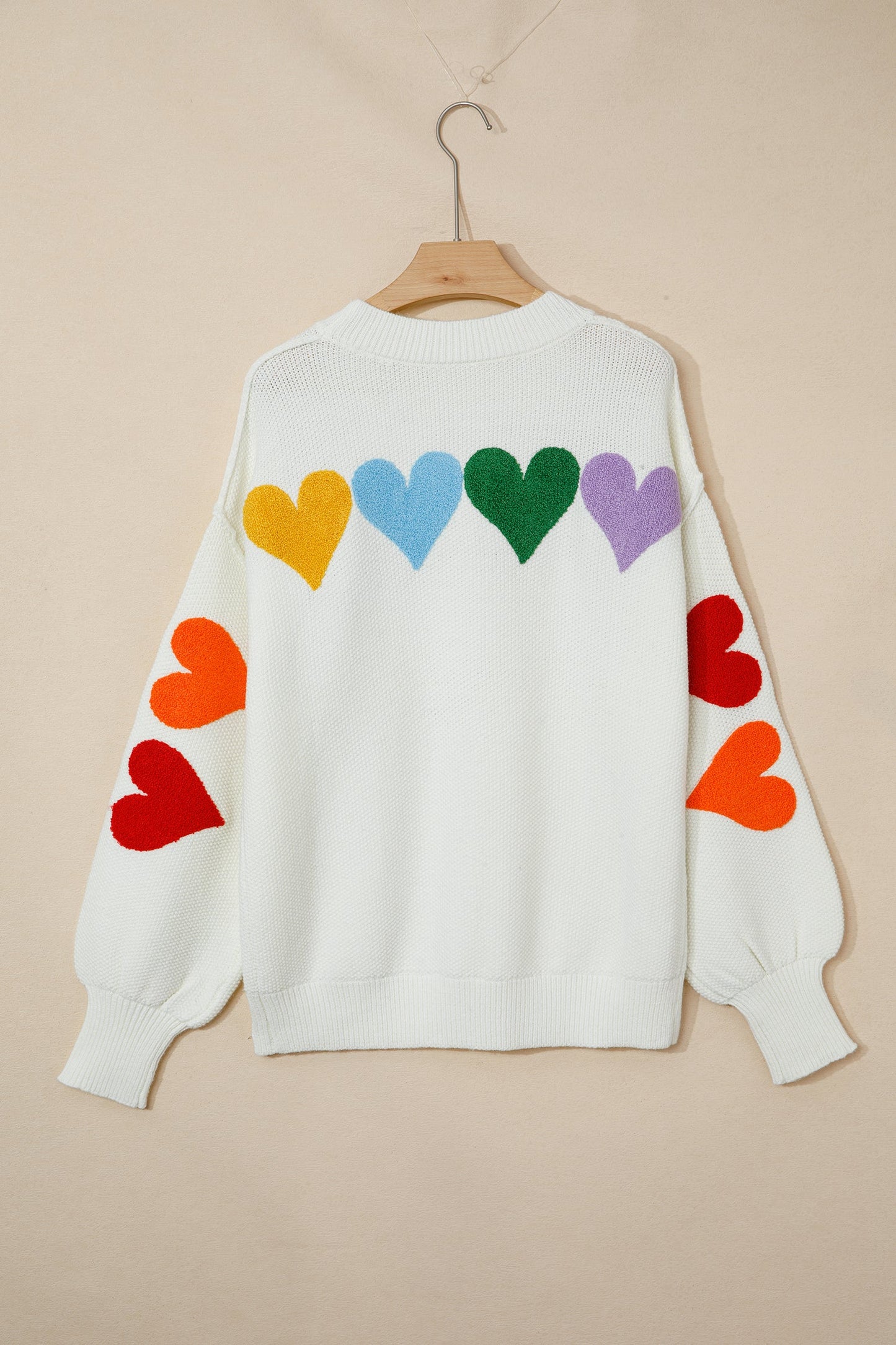 Chenille Graphic Drop Shoulder Sweater