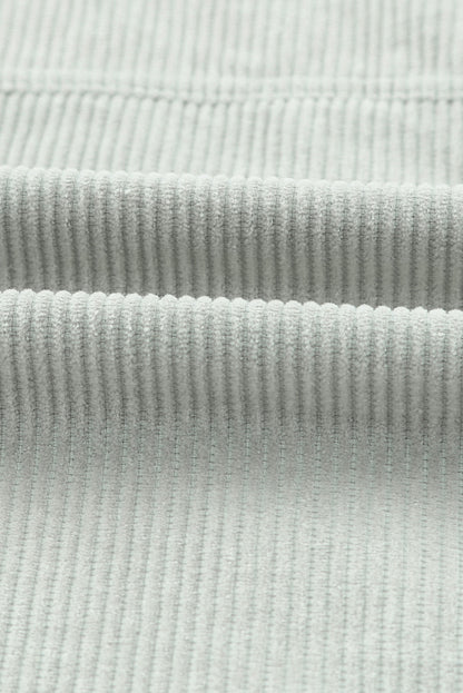 Raw Hem Crop Corduroy Jacket