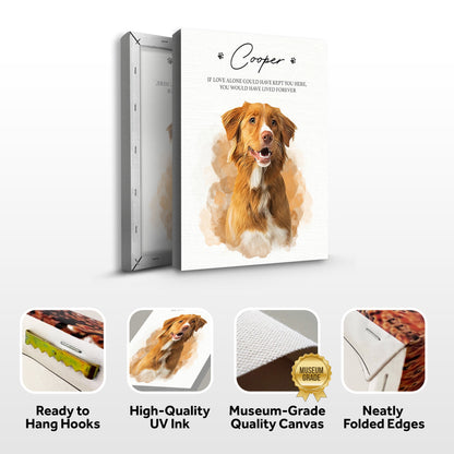 Pet Memorial Portrait Watercolor Sign If Love Alone