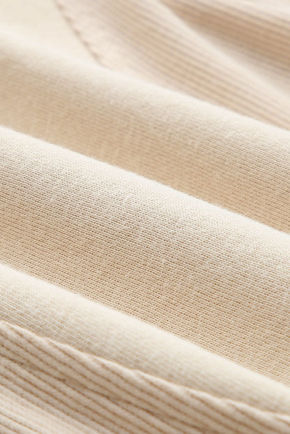 Solid Half-Zip Reverse Seam Pocketed Sweatshirt