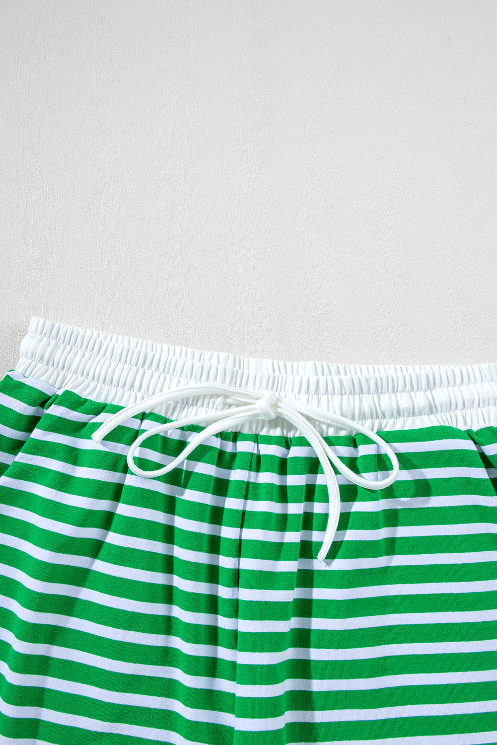 Striped Cap Sleeve Tee and Shorts Set