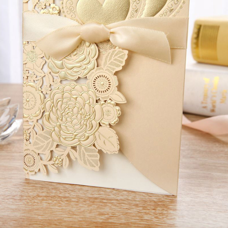 Chinese Style Ribbon Wedding Invitation